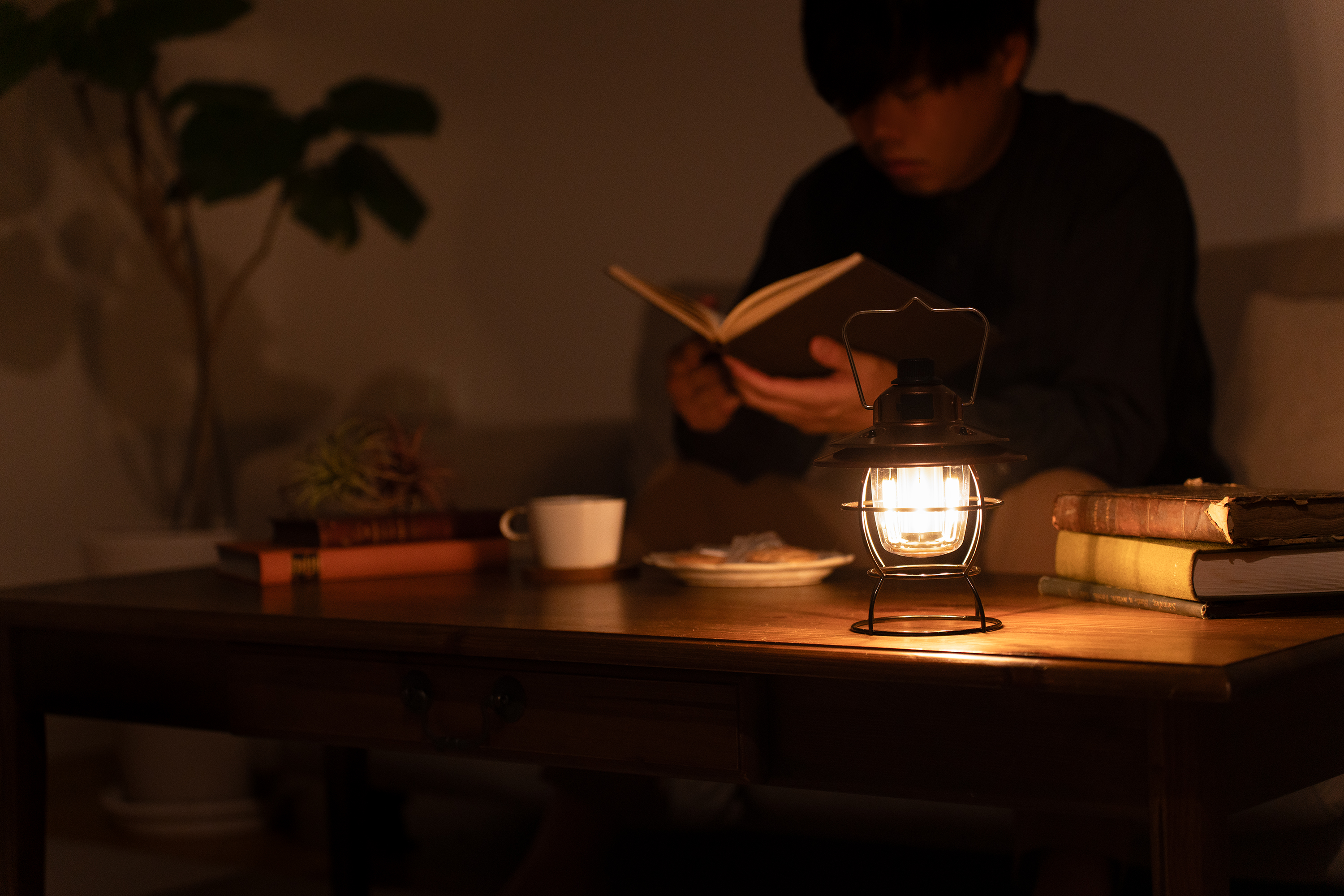 読書時のあたたかい灯り